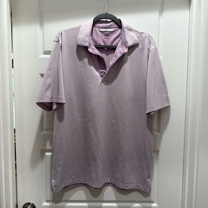 Greg Norman Purple Stripe Golf Polo Size Medium